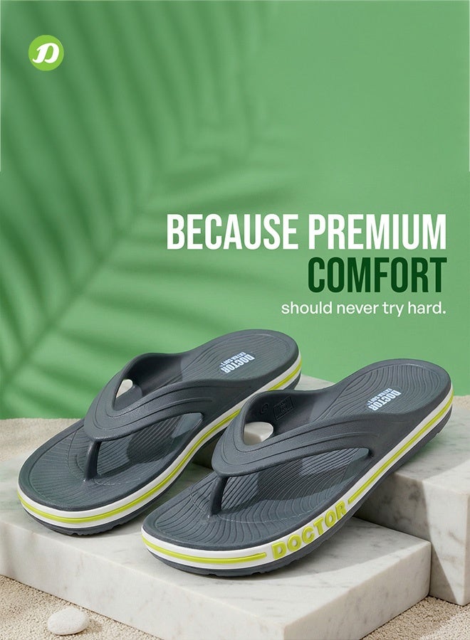 DOCTOR EXTRA SOFT شباشب دكتور إكسترا سوفت الرجالية الكلاسيكية والعصرية ذات النعل المريح بتقنية الضغط الإبري للبالغين | مريحة وخفيفة الوزن | أنيقة ومضادة للانزلاق | شباشب يومية مقاومة للماء للرجال/الأولاد D-553 - Image 2